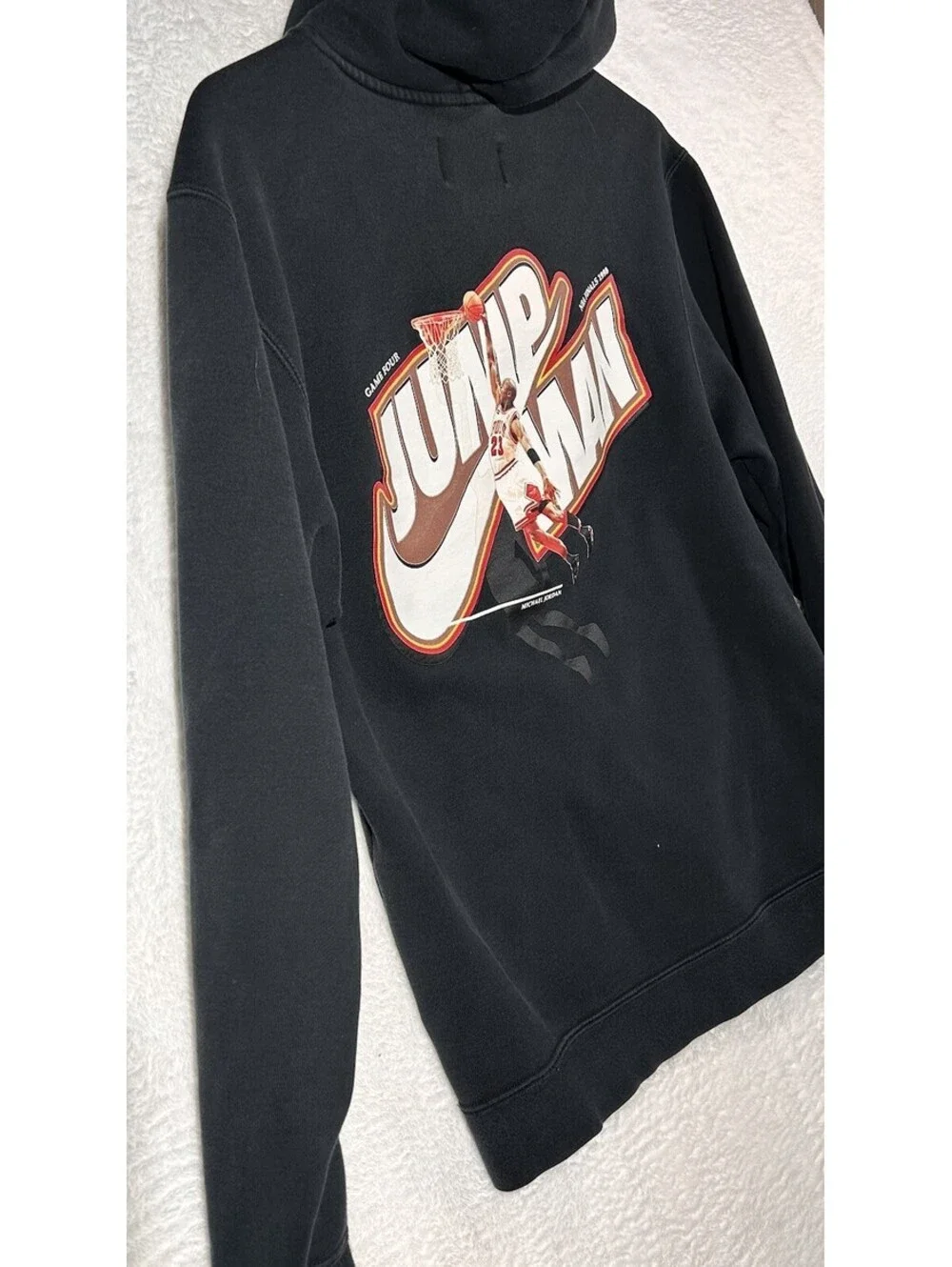 Vintage 1998 Jordan Nike Air Jumpman NBA Finals Full Zip Y2K S Hoodie